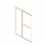 Параван за баня Graziana Brush Rose Gold 110x200 см