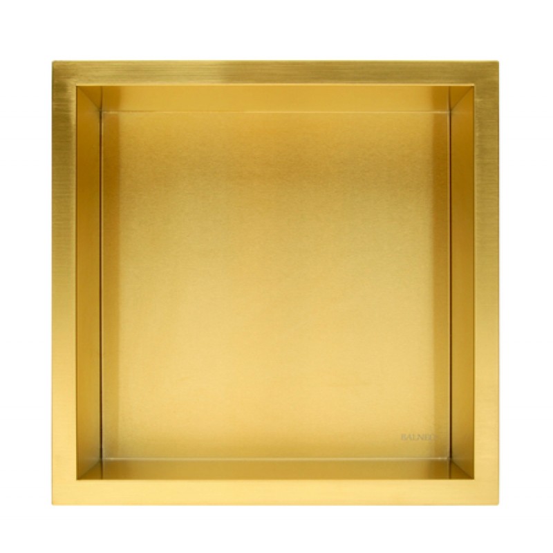 Златен вграден рафт Wall Box One Gold 30x30 см от неръждаема стомана