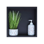 Черен рафт за вграждане Wall Box One Black 30x30 см