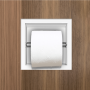 Бял вграден държач за хартия Wall-Box Paper 1 White от неръждаема стомана