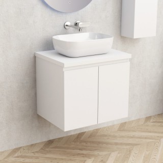 Бял PVC шкаф за баня 5155-60W с плот
