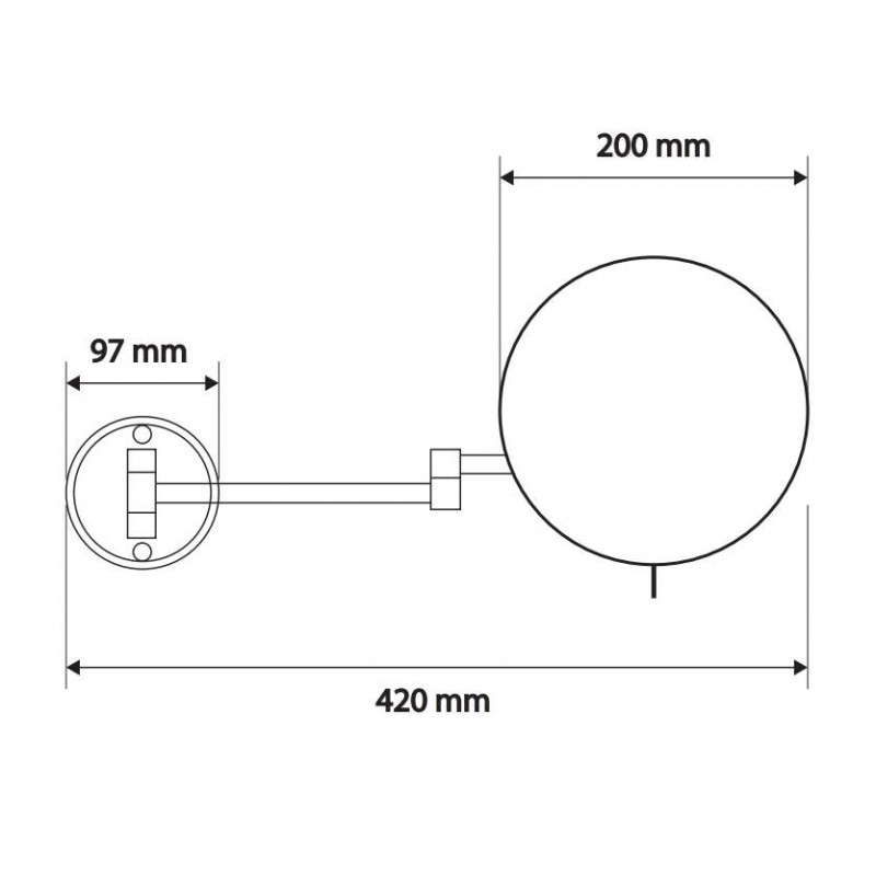 Козметично огледало ERIN 81788C с X5 увеличение, Хром