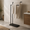 Modena Black Matt двойна поставка за хавлии 2529BM