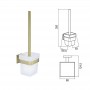 Четка за тоалетна MODENA BRUSH GOLD 3894BG
