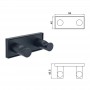 Двойна закачалка MODENA Black Matt 3853-2BM