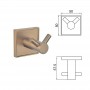 Двойна стенна закачалка MODENA BRUSH Rose Gold 3850-2BRG