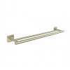 MODENA BRUSH GOLD двоен хавлиен държач 3848BG