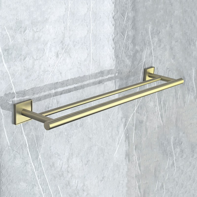 MODENA BRUSH GOLD двоен хавлиен държач 3848BG