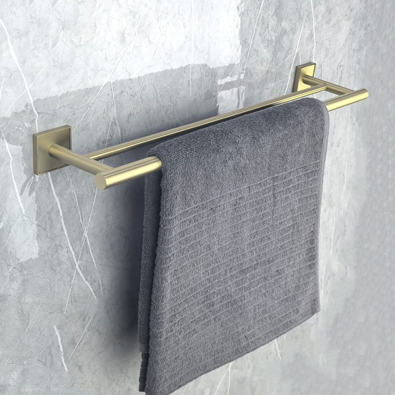 MODENA BRUSH GOLD двоен хавлиен държач 3848BG
