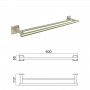 MODENA BRUSH GOLD двоен хавлиен държач 3848BG