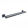 Двоен хавлиен държач MODENA Black Matt 3848BM