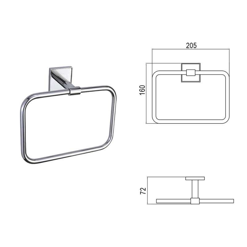 Пешкирник MODENA CHROME 3860C