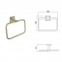 Пешкирник MODENA BRUSH GOLD 3860BG