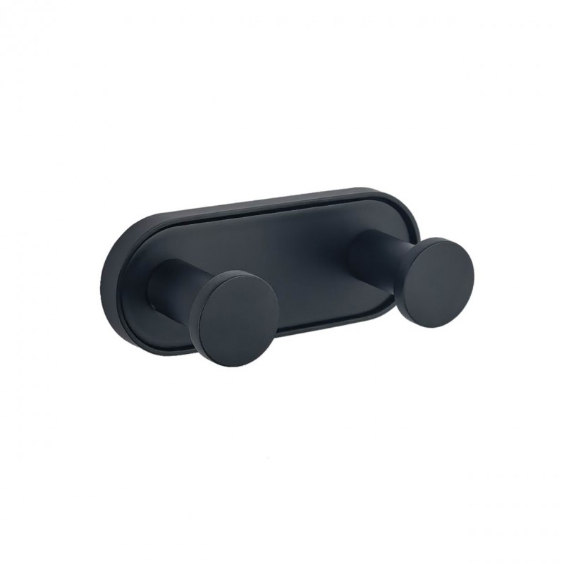 LUSSO BLACK MATT Двойна стенна закачалка 3653-2BM