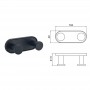 LUSSO BLACK MATT Двойна стенна закачалка 3653-2BM
