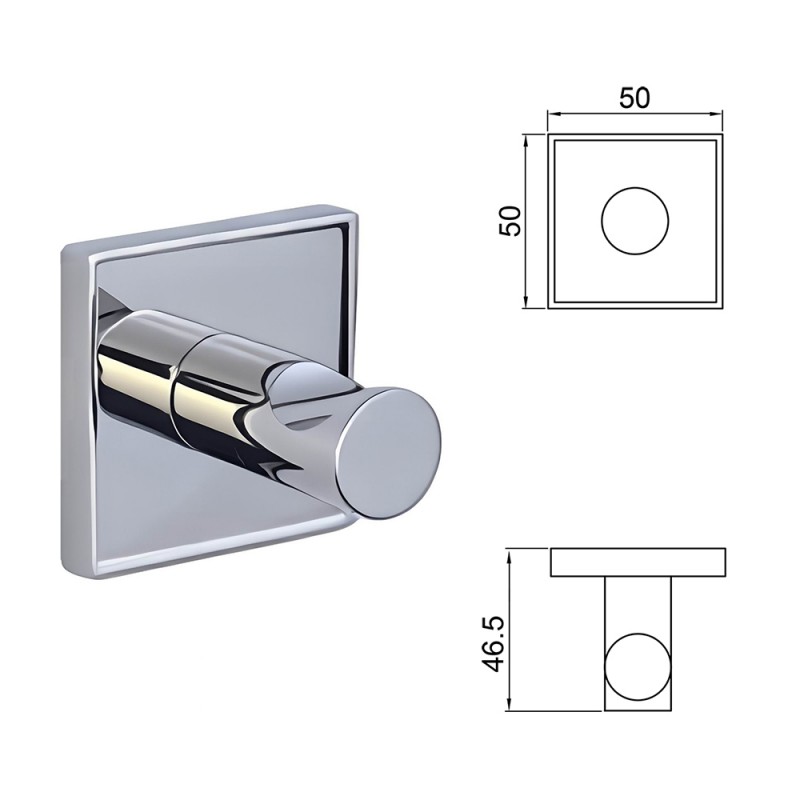 Modena Chrome единична закачалка 3853-1C