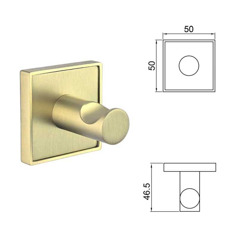 MODENA BRUSH GOLD – единична закачалка 3853-1BG