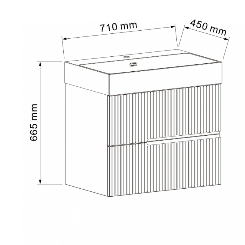 PVC шкаф за баня ELORIA 7056LG зелен
