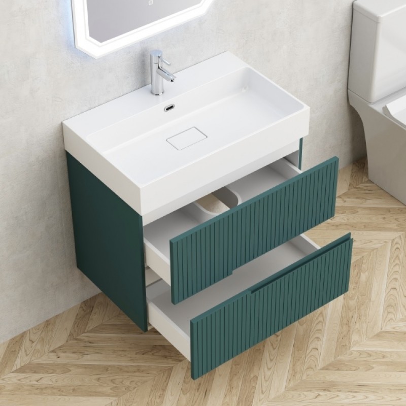 PVC шкаф за баня ELORIA 7056DG тъмно зелен
