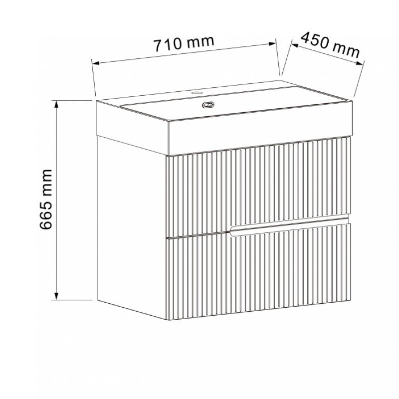 PVC шкаф ELORIA 7056 Сив