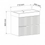 PVC шкаф ELORIA 7056 Сив