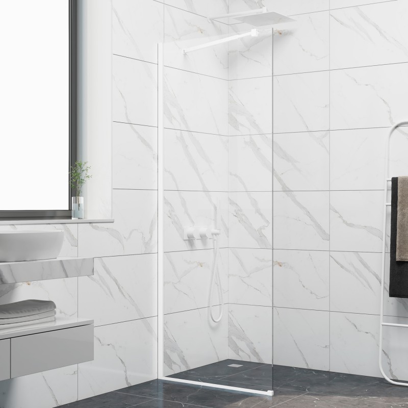 Стационарен параван за душ CRISTINA WHITE MAT 125TR-90WM, 90×200 см