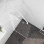 Стационарен параван за душ CRISTINA WHITE MAT 125TR-90WM, 90×200 см