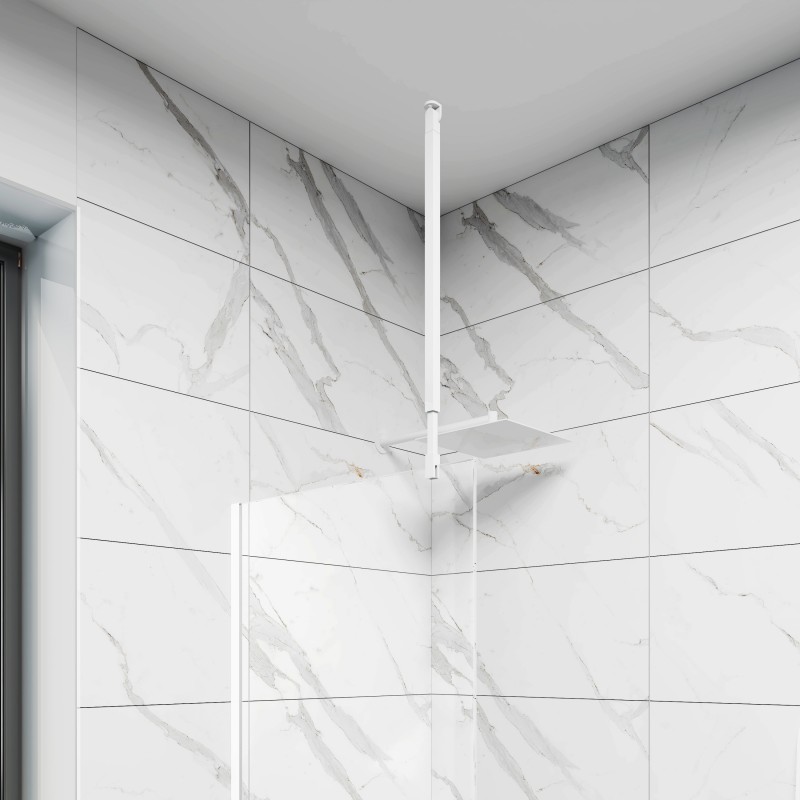 Стационарен параван за душ CRISTINA WHITE MAT 125TR-90WM, 90×200 см