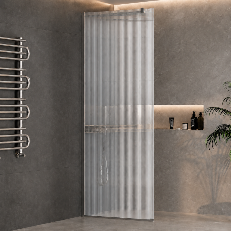 RIVELLE CHROME стационарен walk-in параван 125C-80, 80x200 см