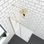 Параван за баня Walk-In ELGIO Brushed Gold