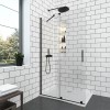 Параван за баня Walk-In ELGIO Black