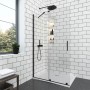 Параван за баня Walk-In ELGIO Black
