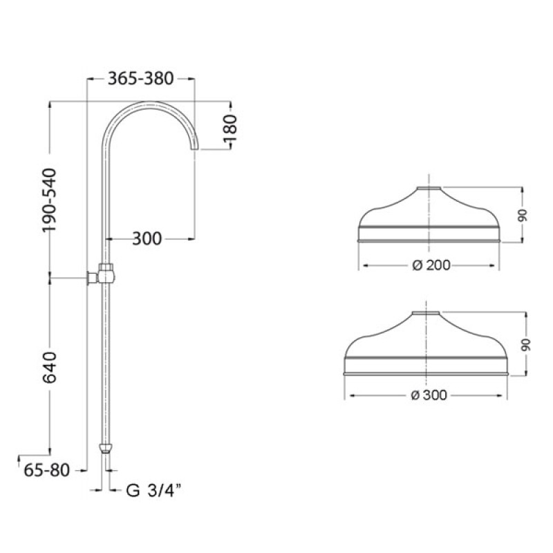Ретро душ колона RN3336/C20