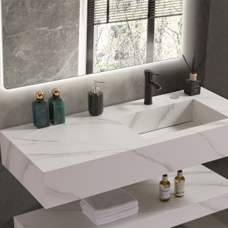 Умивалник от кварц PIETRA ICL 12049/120W RIGHT