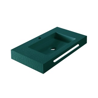 Умивалник за стенен монтаж RESIN POLY MARBLE, тъмно зелен, 80 см