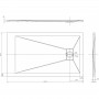 Поддушово корито 80х140 бял мат, ROUGH STONE ICST 14080RS-1