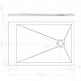 Поддушово корито 80х120 черен мрамор MARBLE TEXTURE ICST 12080MB-1