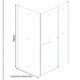 Стационарно стъкло за душ кабина ICS 3 - 13100