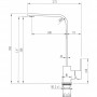 Висок кухненски смесител Темпико ICF 7107018C