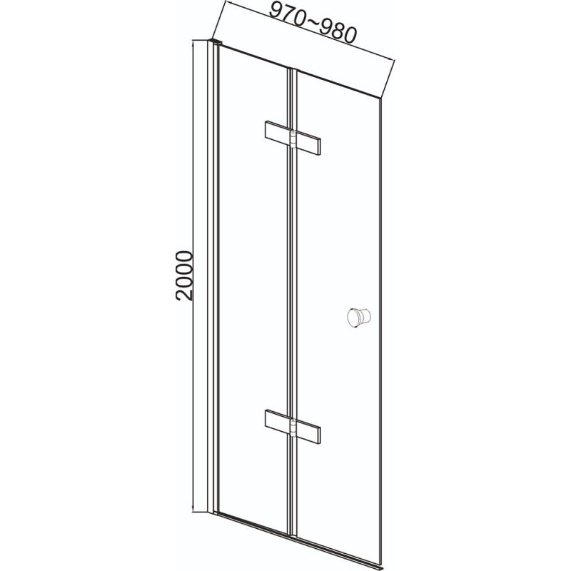 Параван за баня ICS 114G/100 NANO