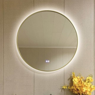 Огледало с вградено лед осветление ICL 1855/80 BRUSH LIGHT GOLD