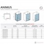 Душ параван 170/200 см, бял мат, Animus 400 Bianco