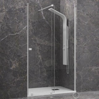 Душ параван, Бял мат, Animus 400 Bianco
