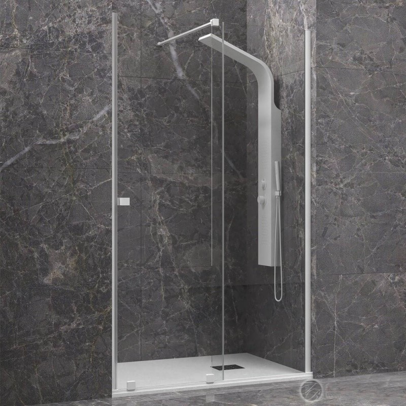 Душ параван 170/200 см, бял мат, Animus 400 Bianco