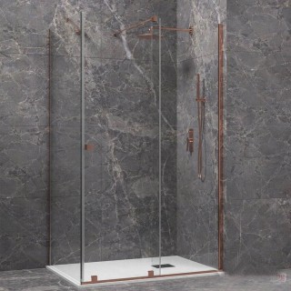 Душ параван с една плъзгаща врата, розово злато - Animus 400 Rose Gold