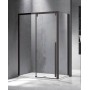 Душ кабина 70/150 см, профил черен мат, Santorini 400 NR-10 Nero