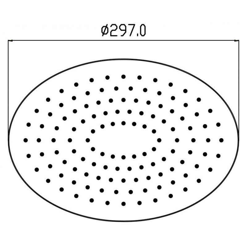 Кръгла душ пита 0402A Ø297