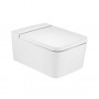SQUARE - окачена порцеланова Rimless тоалетна с хоризонтално оттичане, БЯЛ