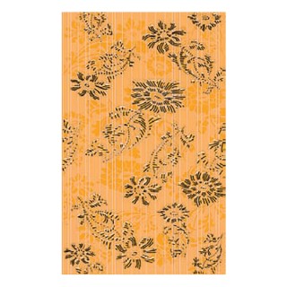 Decorado Vivel Naranja - 25x40 оранжеви декорни плочки с флорални елементи