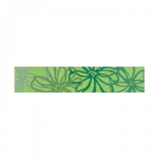 Listelo Fly Verde - 5х25 зелени фризове с цветни елементи